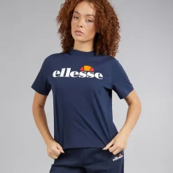 Ellesse Damen Stauf Logo T Shirt Navy