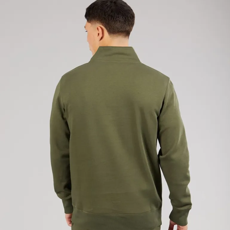 Ellesse Herren Benevento 1/4 Zip Sweatshirt Khaki