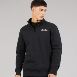Ellesse Herren Benevento 1/4 Zip Sweatshirt Schwarz