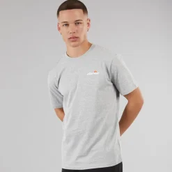 Ellesse Herren Benzina Heritage Rück Logo T Shirt Grey Marl