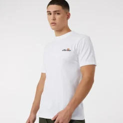 Ellesse Herren Benzina Heritage Rücken Logo T-Shirt Weiß