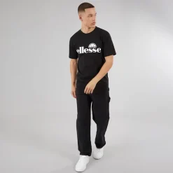 Ellesse Herren Cleffios Logo T Shirt Schwarz/Weiß