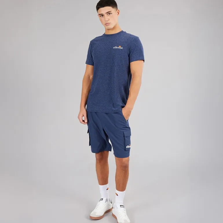 Ellesse Herren Dundalk Lauf Oberteil Navy Marl