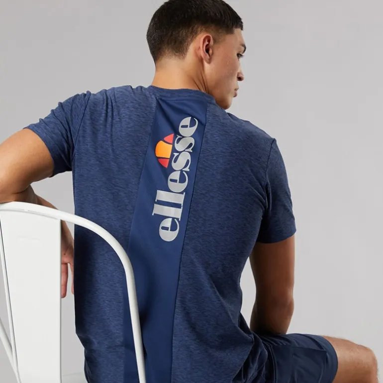 Ellesse Herren Dundalk Lauf Oberteil Navy Marl