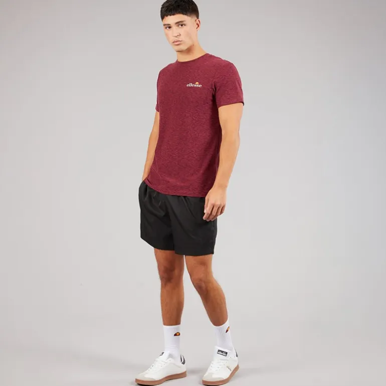 Ellesse Herren Dundalk Laufshirt Burgundy Marl