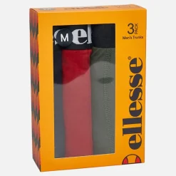 Ellesse Herren 3er-Pack Boxershorts Marineblau / Rot / Khaki