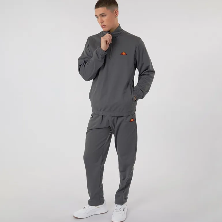 Ellesse Herren Ferrari Poly Trainingsanzug Dunkelgrau