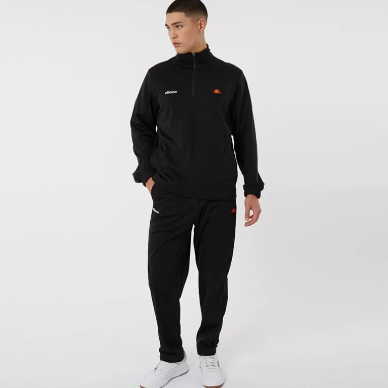 Ellesse Herren Ferrari Poly Trainingsanzug Schwarz
