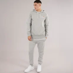 Ellesse Herren Giffone Hoodie Light Grey Marl