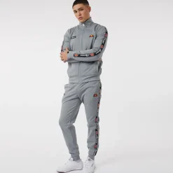 Ellesse Herren Giraldo Tracksuit mit Beinbesatz Grau