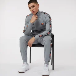 Ellesse Herren Giraldo Tracksuit mit Beinbesatz Grau