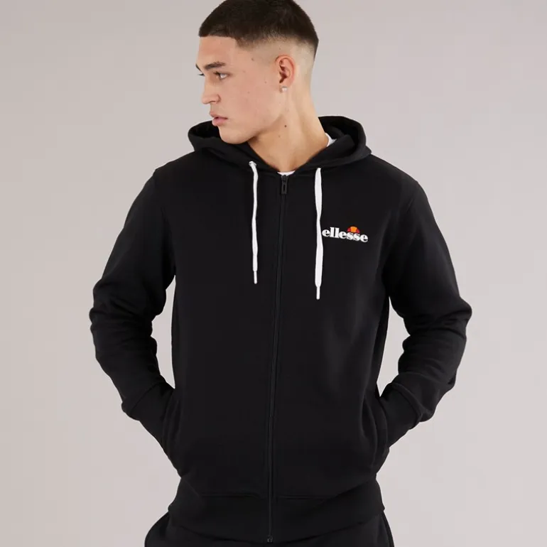 Ellesse Herren Klemerio Full Zip Hoodie Schwarz