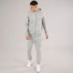 Ellesse Herren Klemerio Full Zip Hoodie Light Grey Marl