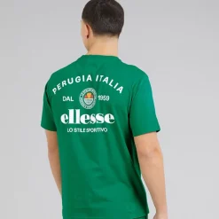 Ellesse Herren Lyon Relaxed Fit Rücken Logo T Shirt Grün