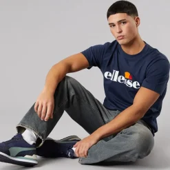 Ellesse Herren Prado 2 Großes Logo T Shirt Navy
