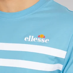 Ellesse Herren Squalius Retro Streifen T Shirt Blau