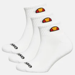Ellesse Kinder Drei Paar Viertel Socken Weiß