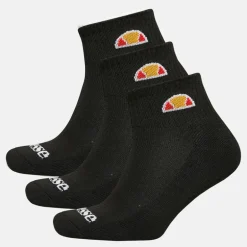 Ellesse Kinder 3er-Pack Viertel Socken Schwarz