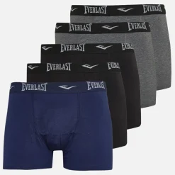 Everlast Herren Fünfer Pack Boxershorts Schwarz/Grau/Blau
