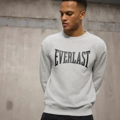 Everlast Sweatshirt Herren Iconic Maximized Hellgrau Mel