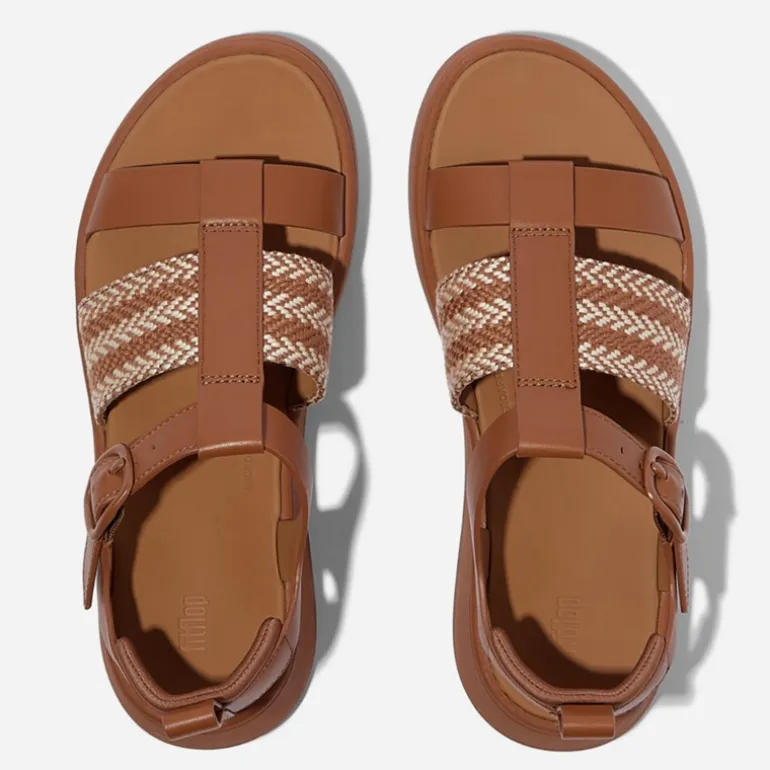 FitFlop Damen F Mode Fischer Sandalen Deep Tan/Paris Beige