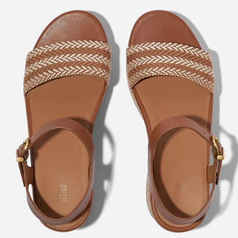 FitFlop Damen Knöchelriemen Plateau Sandalen Deep Tan