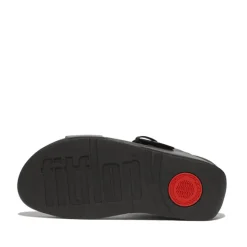FitFlop Damen Lulu Leder Riemen Sandalen Schwarz