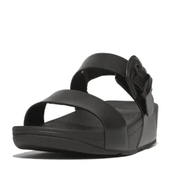 FitFlop Damen Lulu Leder Riemen Sandalen Schwarz