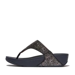 FitFlop Damen Lulu Mehrfarbig Glitzer Zehensteg Sandalen Midnight Navy Mix