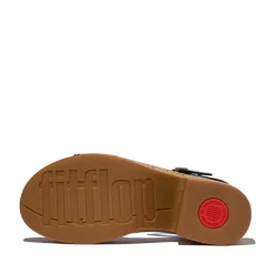 FitFlop Damensandalen mit Knöchelriemen und Plateau Schwarz