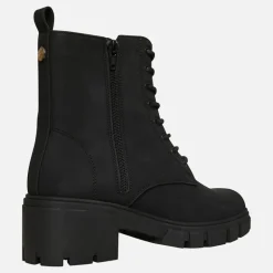 French Connection Damen Klobige Schnürstiefel Schwarz
