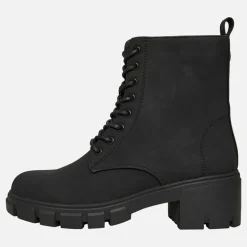French Connection Damen Klobige Schnürstiefel Schwarz