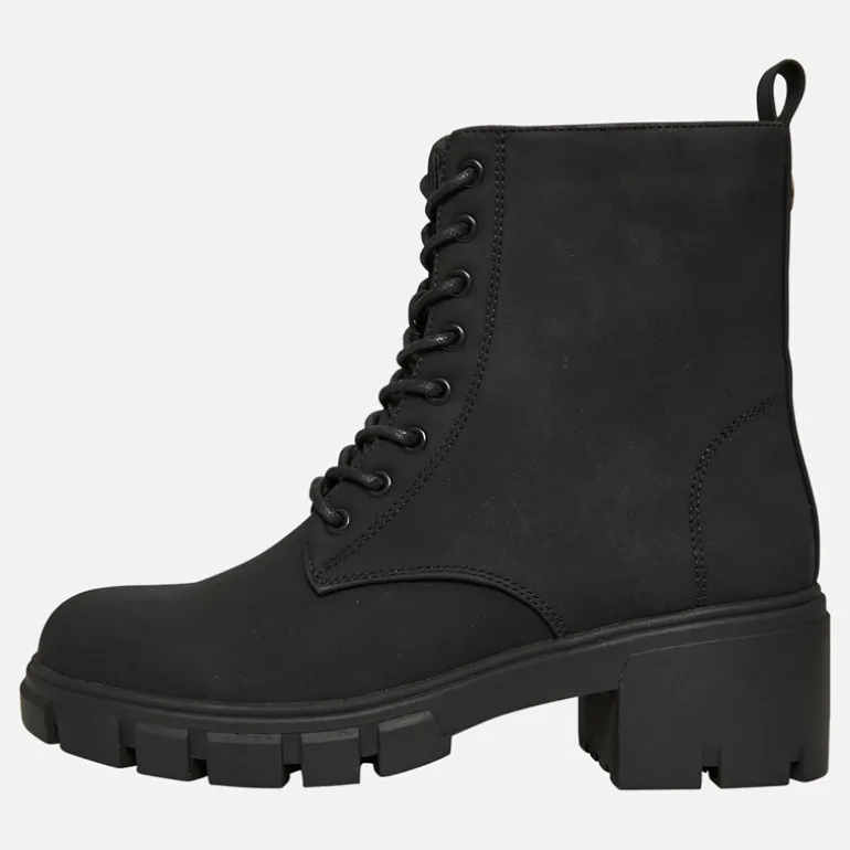 French Connection Damen Klobige Schnürstiefel Schwarz