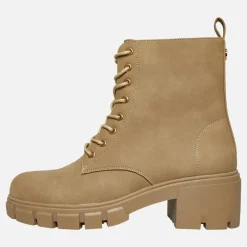 French Connection Damen Klobige Schnürstiefel Stein