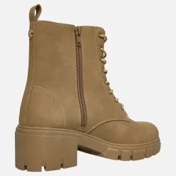 French Connection Damen Klobige Schnürstiefel Stein