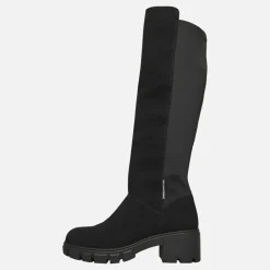 French Connection Damen Klobig Kniehoch Stretch Stiefel Schwarz