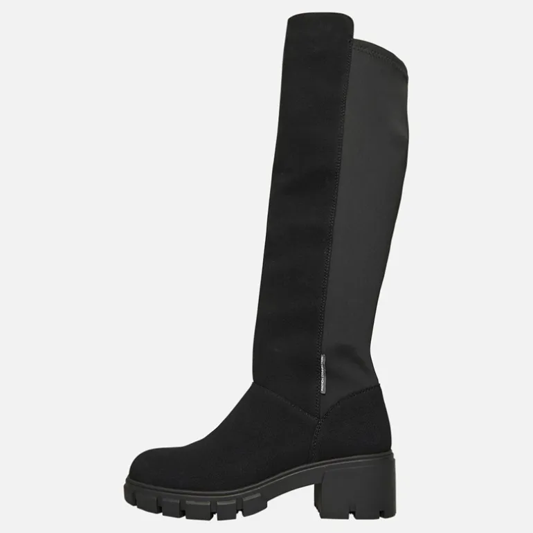 French Connection Damen Klobig Kniehoch Stretch Stiefel Schwarz