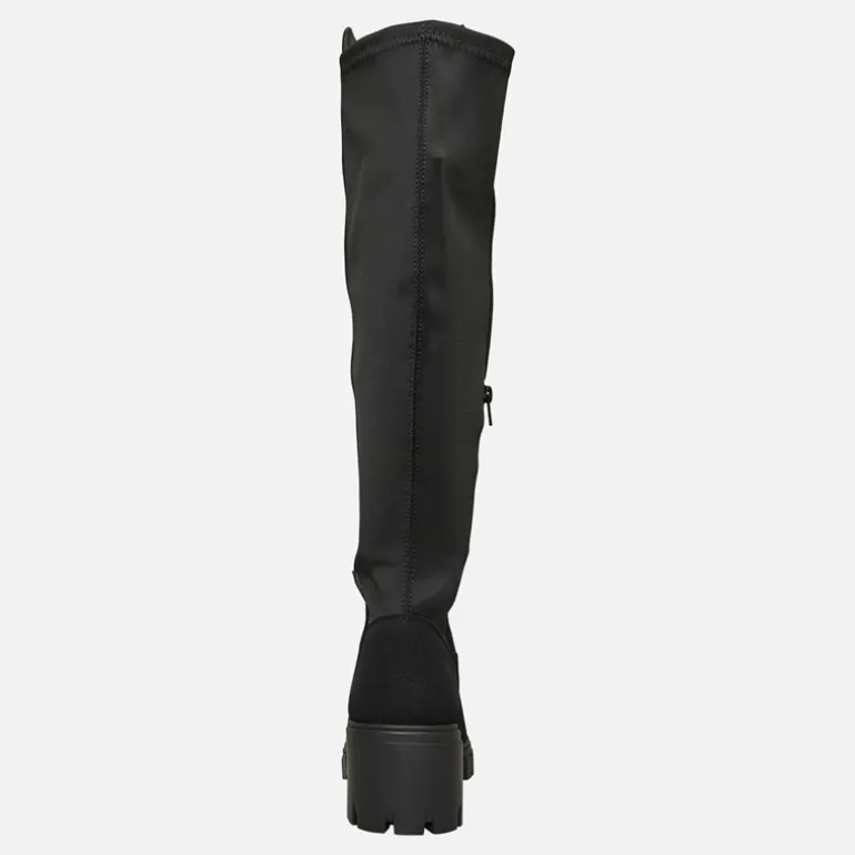 French Connection Damen Klobig Kniehoch Stretch Stiefel Schwarz