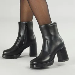 French Connection Damen Schuhe mit eckiger Spitze Absatz Schwarz