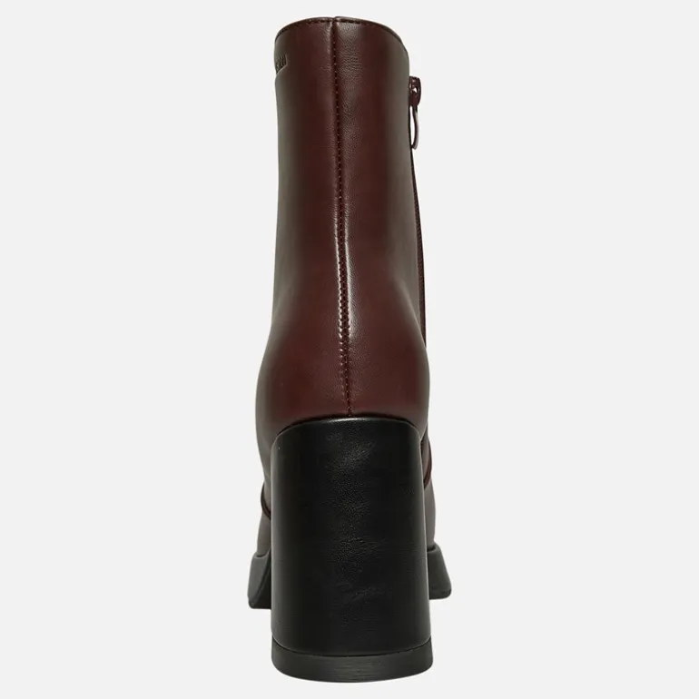 French Connection Damen Schuhe mit eckiger Spitze Absatz Burgunderrot