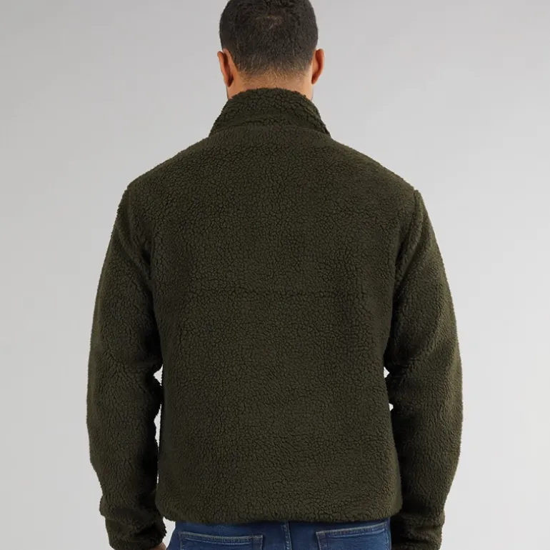 French Connection Herren Borg Trichterkragen Fleece Khaki