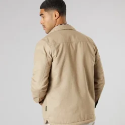 French Connection Herren Borg Overshirt Stein