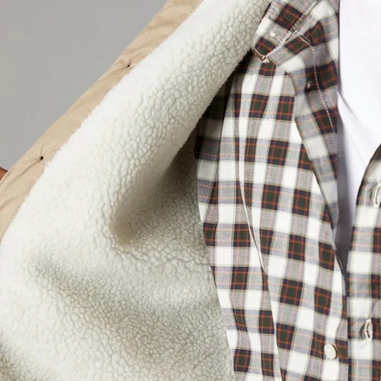 French Connection Herren Borg Overshirt Stein