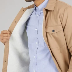 French Connection Herren Borg Overshirt Kamel