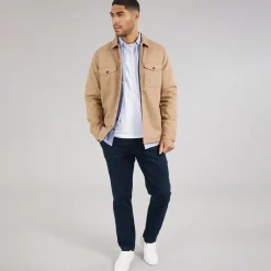 French Connection Herren Borg Overshirt Kamel