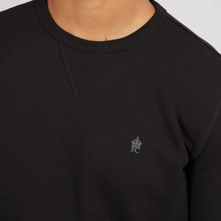 French Connection Herren Crew Trainingsanzug Schwarz