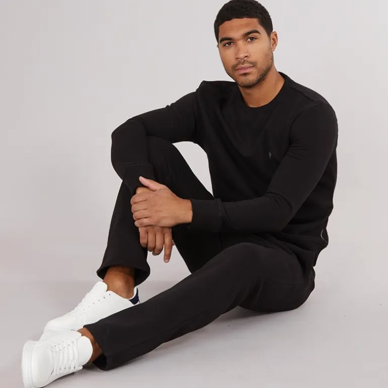 French Connection Herren Crew Trainingsanzug Schwarz