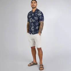 French Connection Herren Drawstring Shorts Ecru