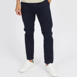 French Connection Herren Drawstring Linen Freizeithosen Blau