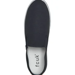 French Connection Herren FCUK Deck Slip On Canvas Pumps Marineblau